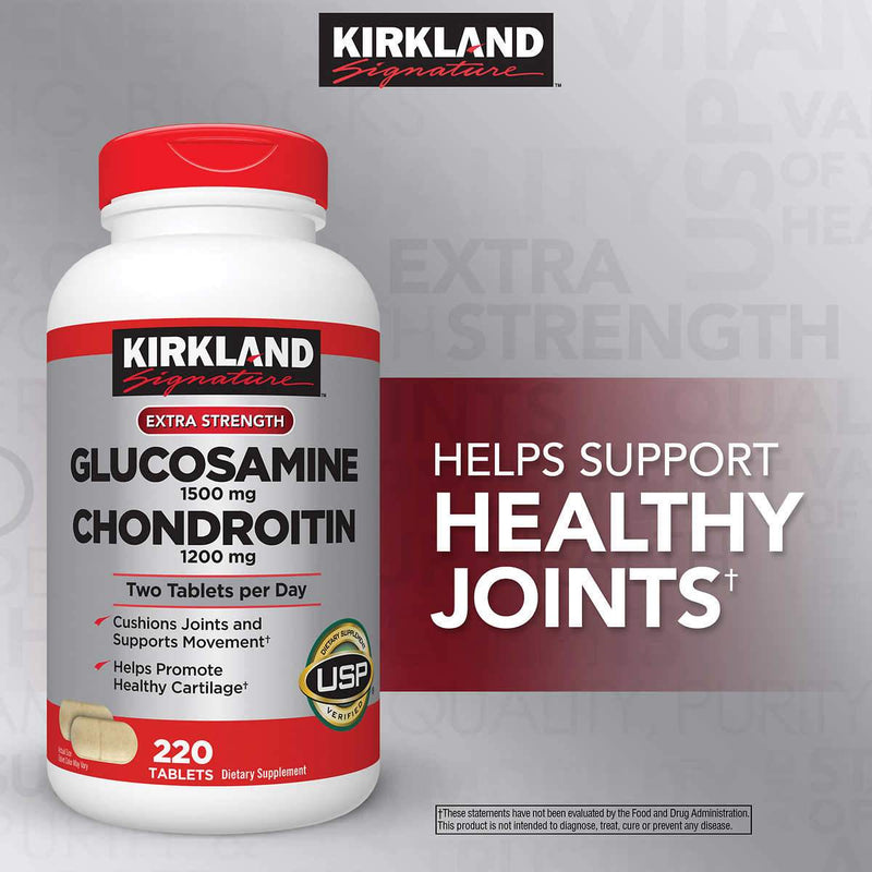 Kirkland Signature Glucosamine and Chondroitin, 220 Tablets