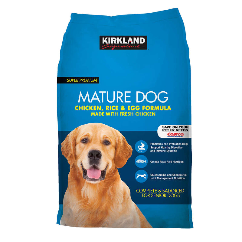 Kirkland Signature Mature Formula Chicken, Rice and Egg Dog Food 40 lb. ) | Home Deliveries