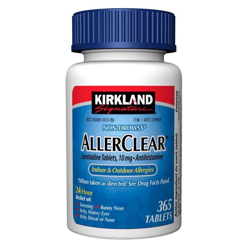 Kirkland Signature NonDrowsy AllerClear Antihistamine 10mg., 365 Tablets