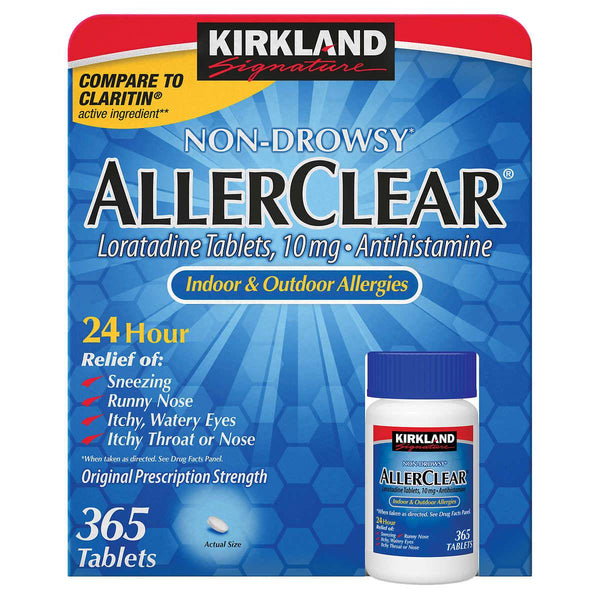 Kirkland Signature NonDrowsy AllerClear Antihistamine 10mg., 365 Tablets