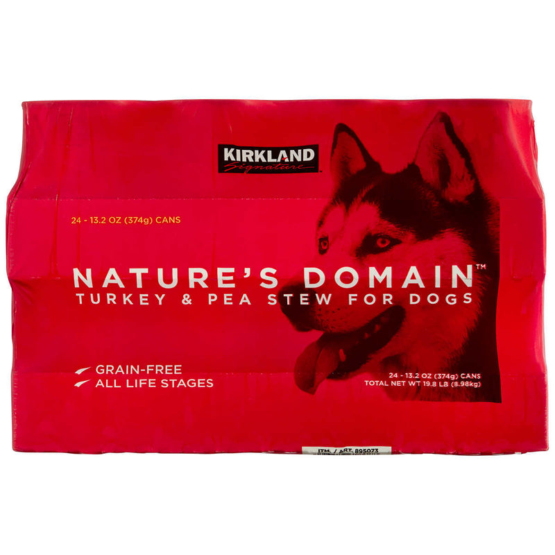 Kirkland Signature Nature's Domain Canned Dog Food, Turkey and Pea Stew, 13.2 oz, 24-count ) | Home Deliveries