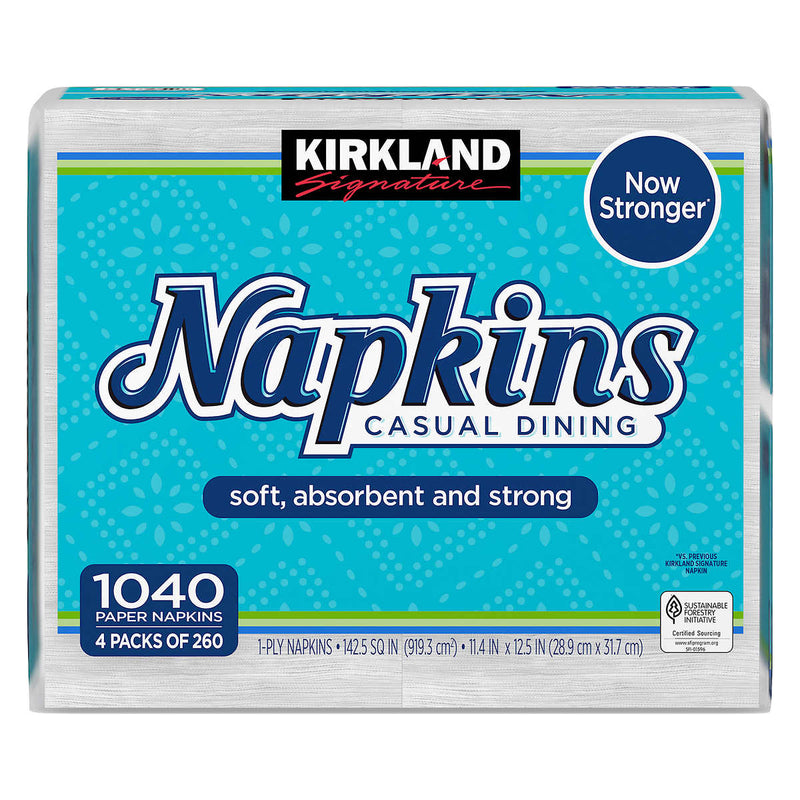 Kirkland Signature Napkin, 1-Ply, 260-count, 4-pack ) | Home Deliveries