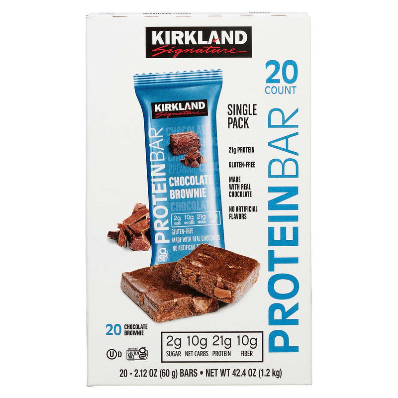 Kirkland Signature Protein Bars Chocolate Brownie 2.12 oz, 20-count