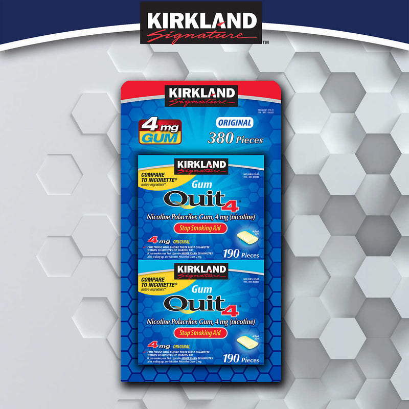 Kirkland Signature Quit Gum 2 mg. or 4 mg., 380 Pieces ) | Home Deliveries