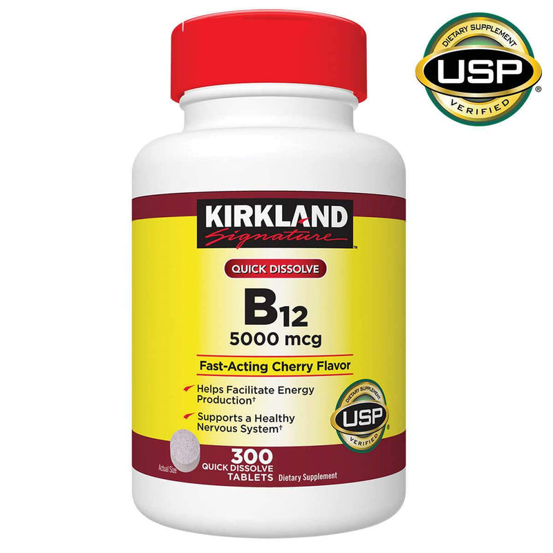 Kirkland Signature Quick Dissolve B-12 5000 mcg., 300 Tablets