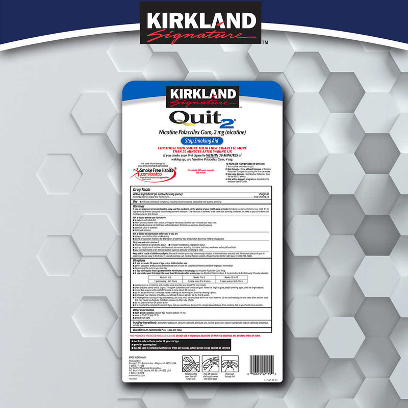 Kirkland Signature Quit Gum 2 mg. or 4 mg., 380 Pieces ) | Home Deliveries