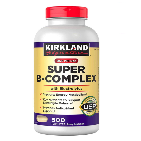 Kirkland Signature Super B-Complex with Electrolytes, 500 Tablets