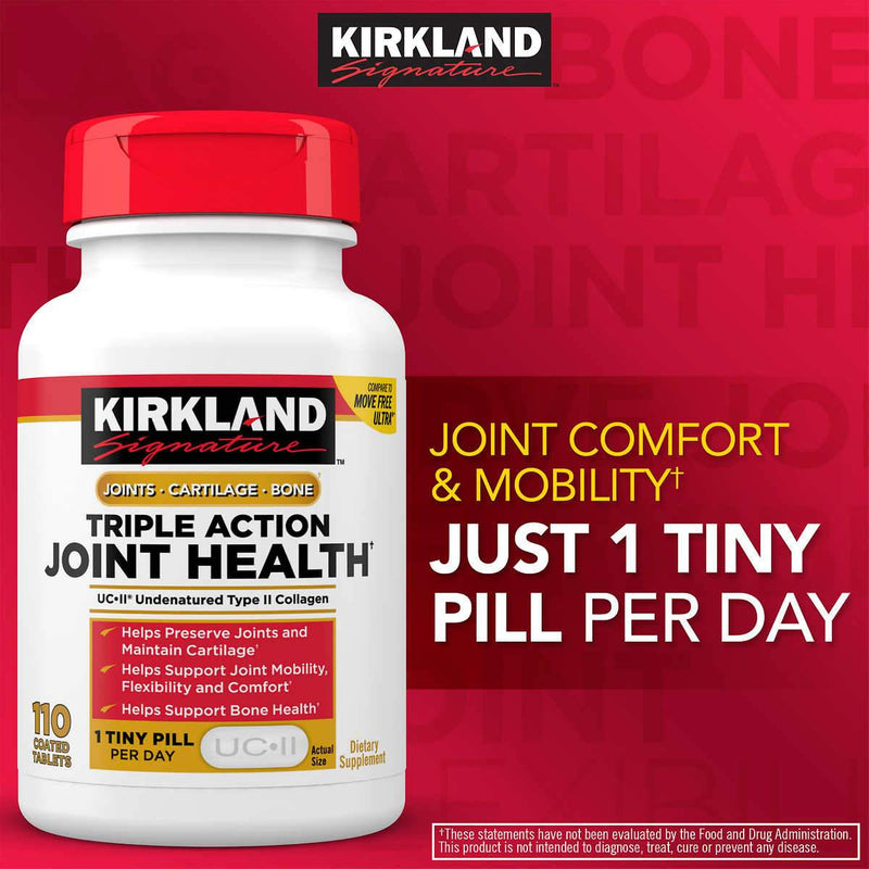 Kirkland Signature Triple Action Joint Health, 110 Coated Tablets - Home Deliveries