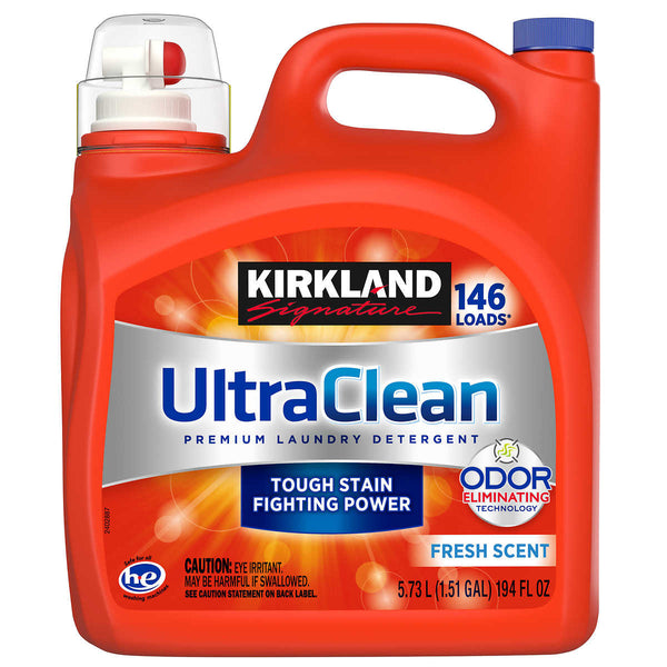 Kirkland Signature Ultra Clean HE Liquid Laundry Detergent, 146 loads, 194 fl oz