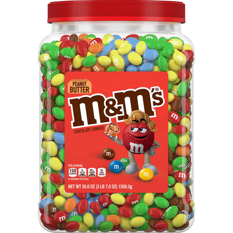 M&M's Chocolate Candy, Peanut Butter, 62 oz Jar ) | Home Deliveries