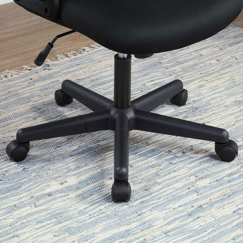 Mainstays Ergonomic Office Chair with Adjustable Headrest, Black Fabric, 275 lb capacity