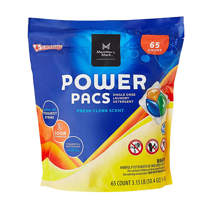 Member's Mark Laundry Detergent Power Pacs, Fresh Clean Scent (130 ct.)