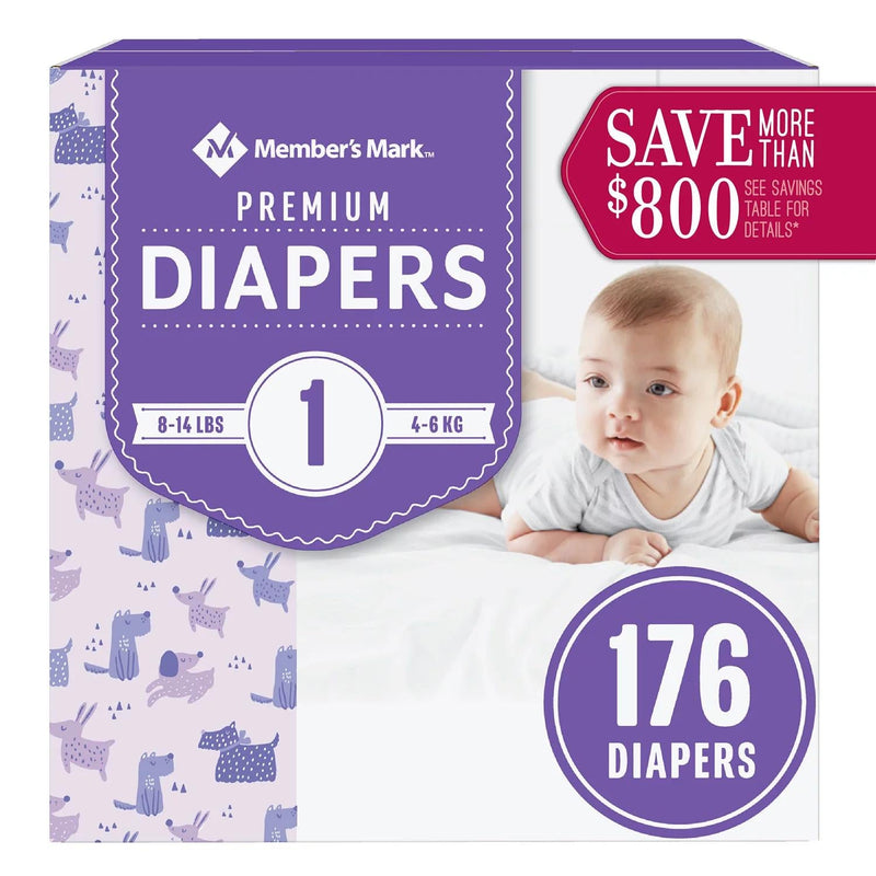 Member's Mark Premium Baby Diapers (Choose Your Size)