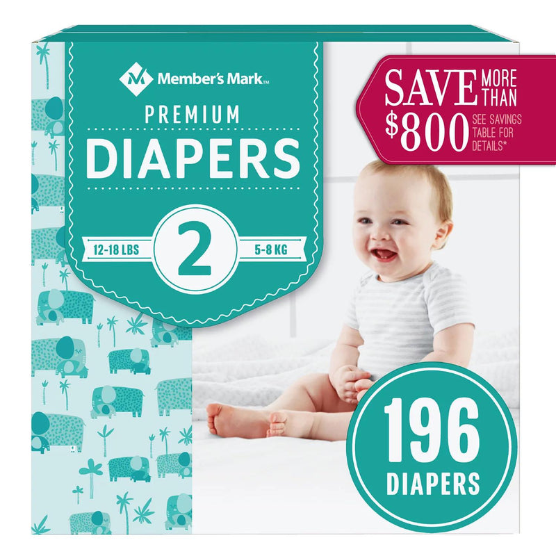 Member's Mark Premium Baby Diapers (Choose Your Size)