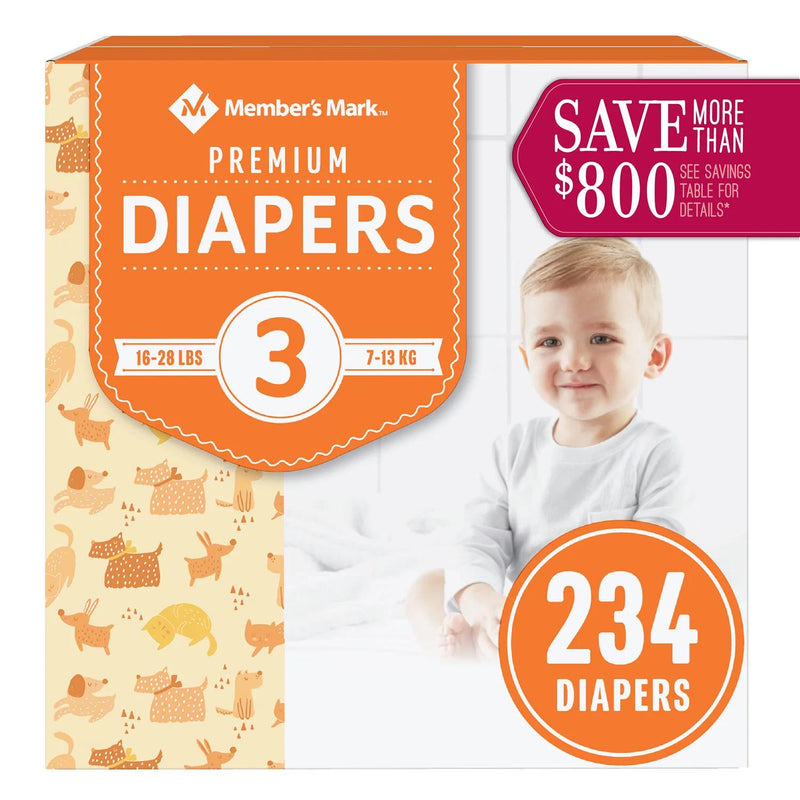 Member's Mark Premium Baby Diapers (Choose Your Size)