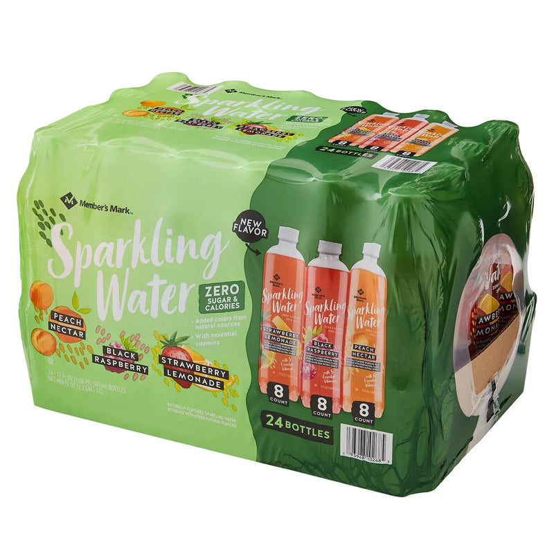 Member's Mark Sparkling Water Variety Pack (17oz / 24pk)