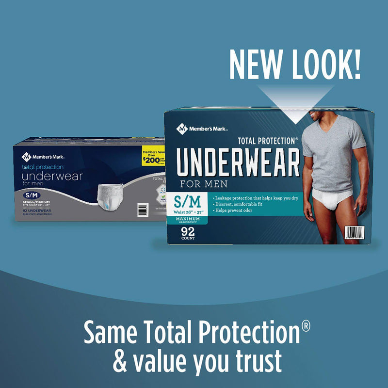 Member's Mark Total Protection Incontinence Underwear for Men