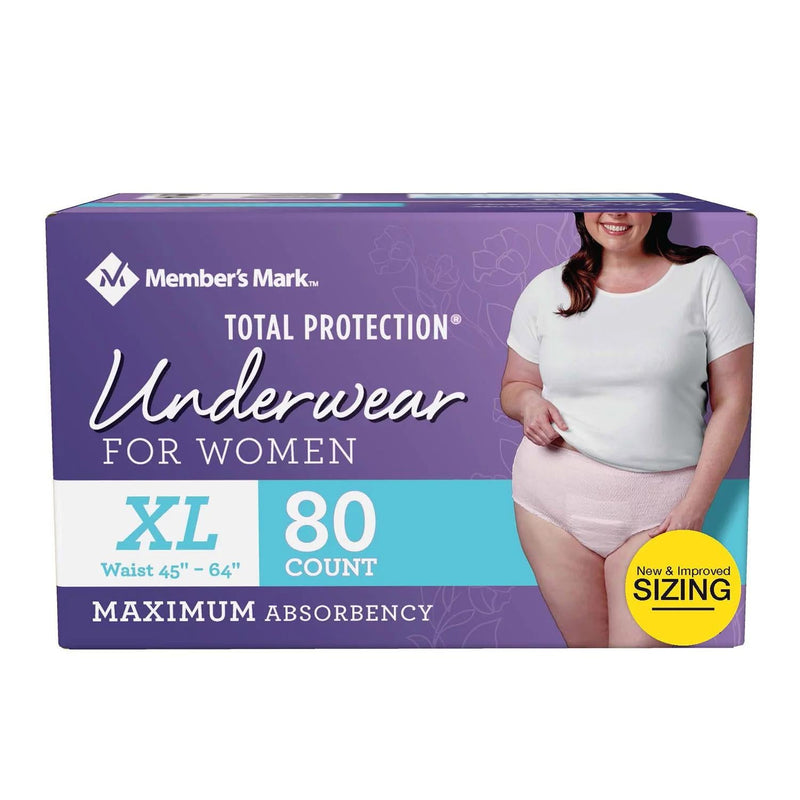 Member's Mark Total Protection Incontinence Underwear for Women (Choose Your Size)