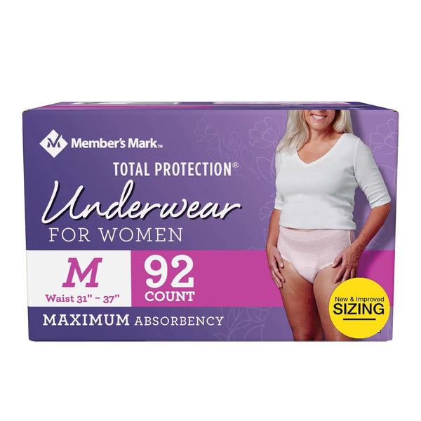 Member's Mark Total Protection Incontinence Underwear for Women (Choose Your Size)