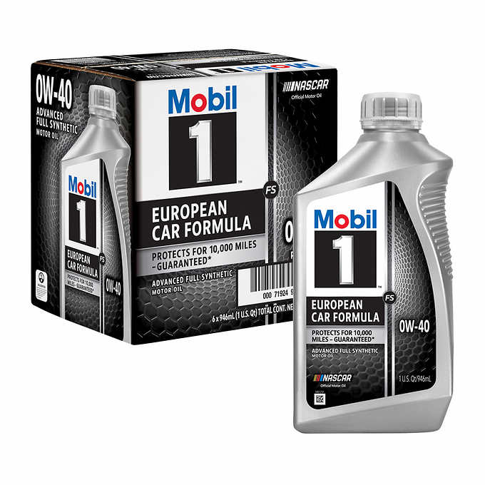 Mobil 1 0W-40 Full Synthetic Motor Oil, 1-Quart, 6-pack