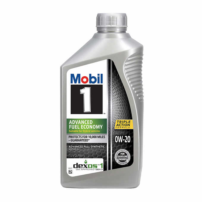 Mobil 1 Advanced Fuel Economy Full Synthetic Motor Oil 0W-20, 1-Quart/6-pack