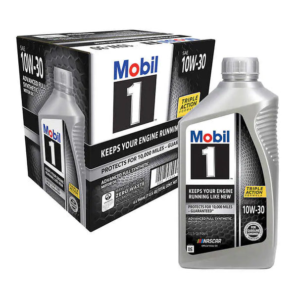 Mobil 1 Advanced Full Synthetic Motor Oil 10W-30, 1-Quart/6-pack