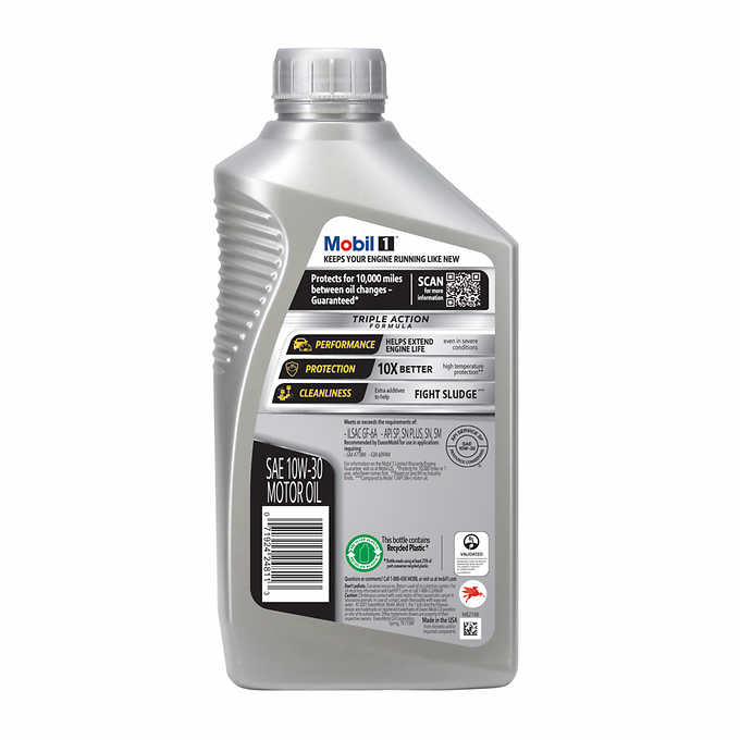 Mobil 1 Advanced Full Synthetic Motor Oil 10W-30, 1-Quart/6-pack