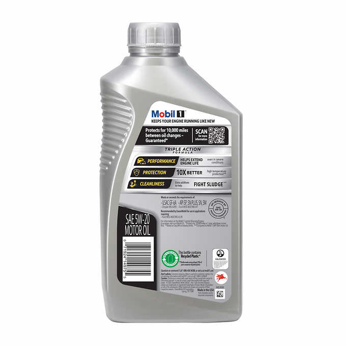 Mobil 1 Advanced Full Synthetic Motor Oil 5W-20, 1-Quart/6-pack