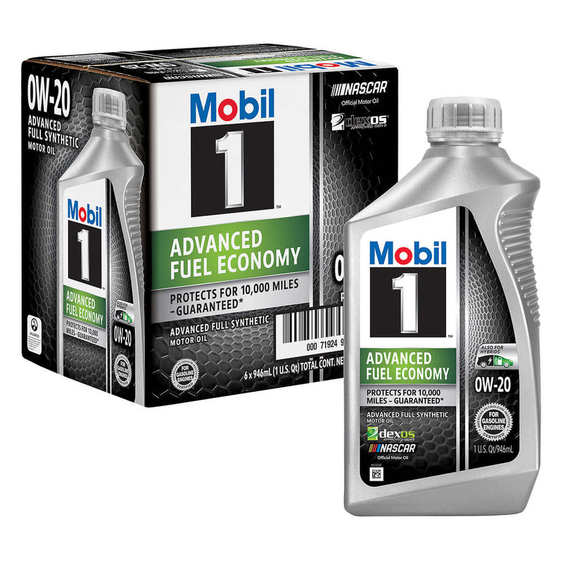 Mobil 1 Advanced Fuel Economy Full Synthetic Motor Oil 0W-20, 1-Quart/6-Pack ) | Home Deliveries