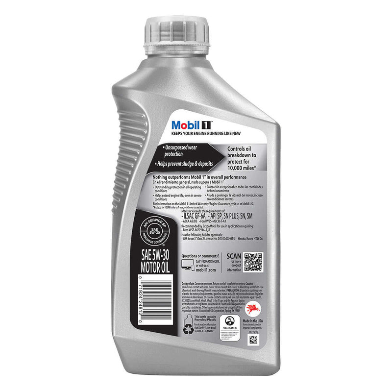 Mobil 1 Advanced Full Synthetic Motor Oil 5W-30, 1-Quart/6-Pack ) | Home Deliveries