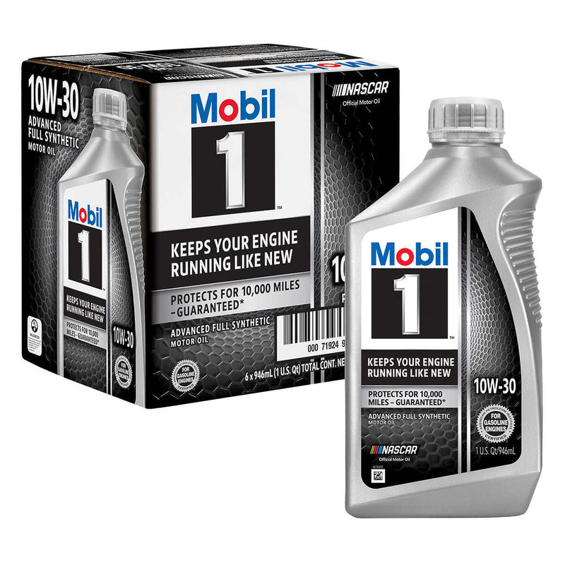 Mobil 1 Advanced Full Synthetic Motor Oil 10W-30, 1-Quart/6-Pack ) | Home Deliveries