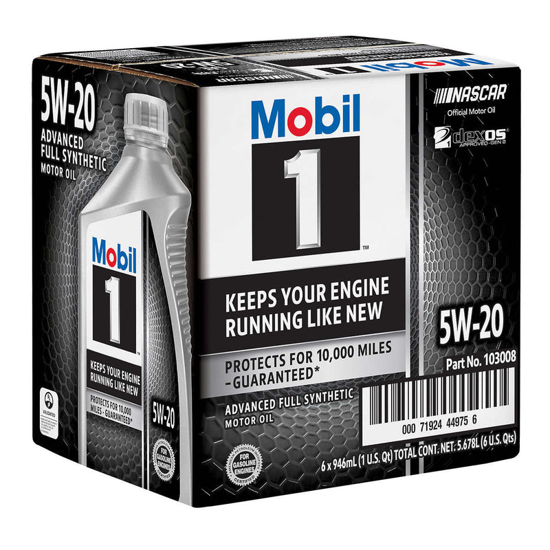 Mobil 1 Advanced Full Synthetic Motor Oil 5W-20, 1- Quart/6-Pack ) | Home Deliveries