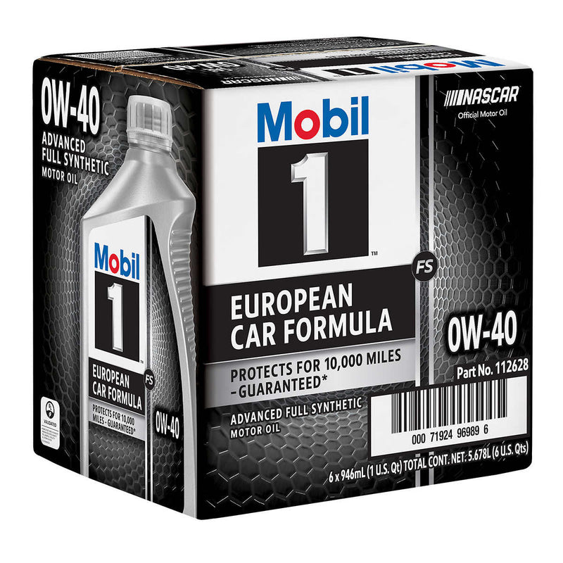 Mobil 1 FS European Car Formula Full Synthetic Motor Oil 0W-40, 1-Quart/6-Pack ) | Home Deliveries