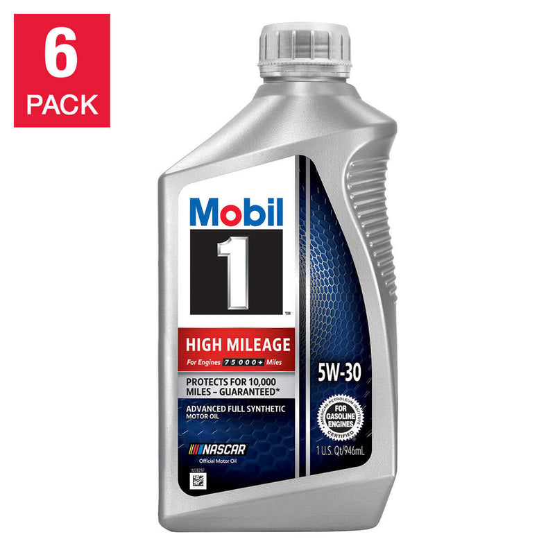 Mobil 1 High Mileage Full Synthetic Motor Oil 5W30, 1-Quart/6-Pack ) | Home Deliveries