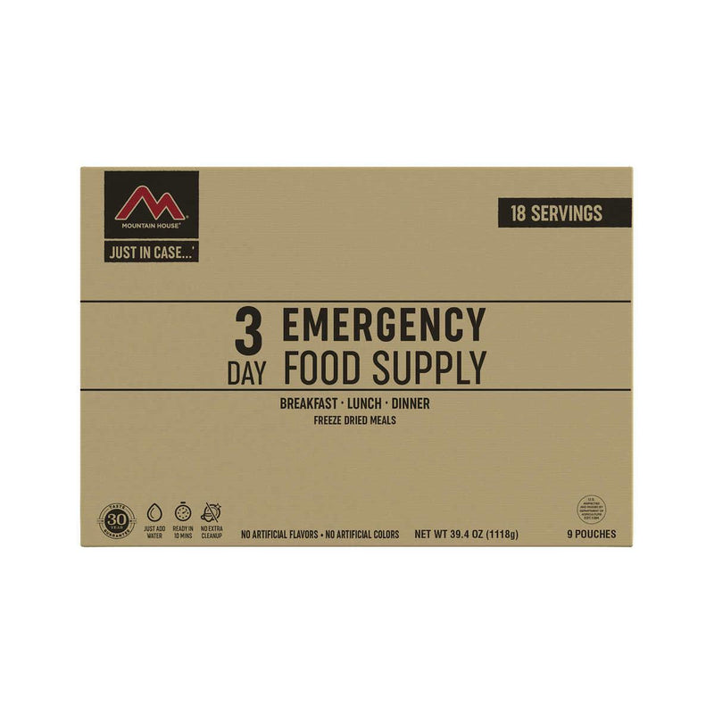 Mountain House 3-day Emergency Meal Kit 9-pouch Assortment ) | Home Deliveries