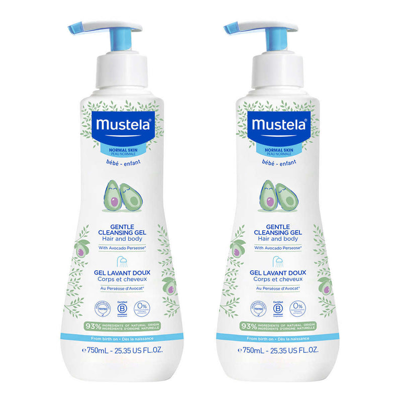 Mustela Gentle Baby Cleansing Gel, 25.35 fl oz, 2-pack ) | Home Deliveries