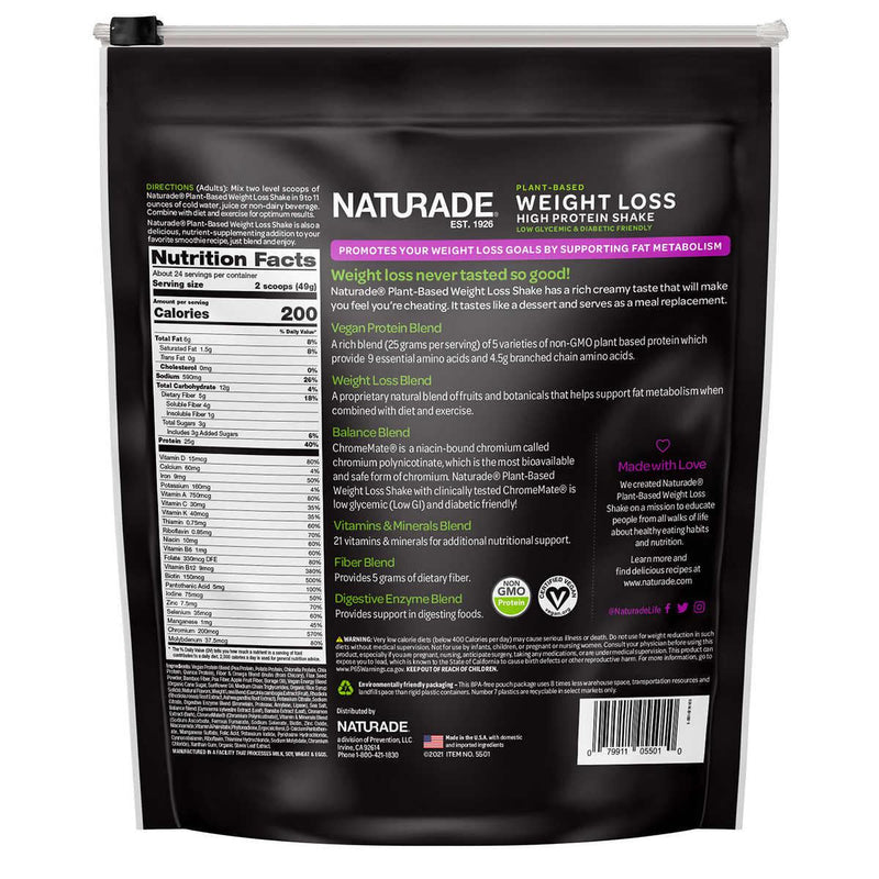 NATURADE Plant-Based Weight Loss High Protein Shake, 41.5 oz ) | Home Deliveries