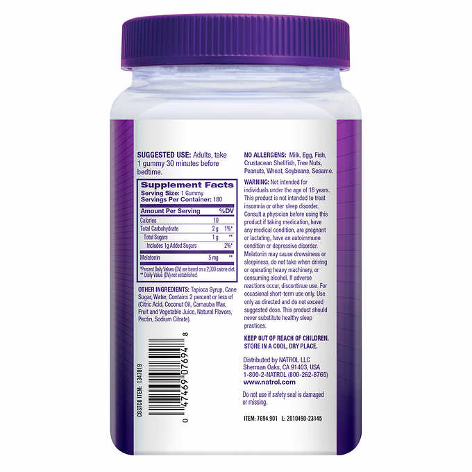 Natrol Melatonin 5 mg., 180 Gummies