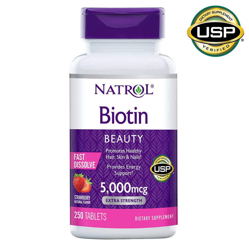 Natrol Biotin 5000 mcg., 250 Fast Dissolve Tablets - Home Deliveries