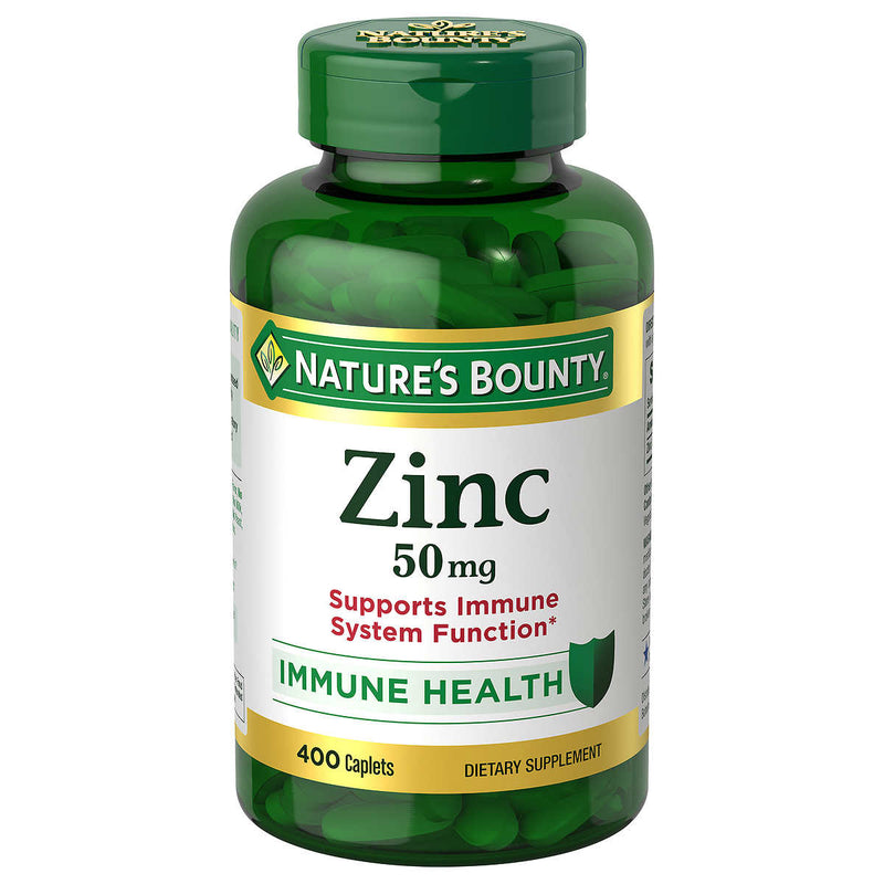 Nature's Bounty Zinc 50mg, 400 Caplets ) | Home Deliveries