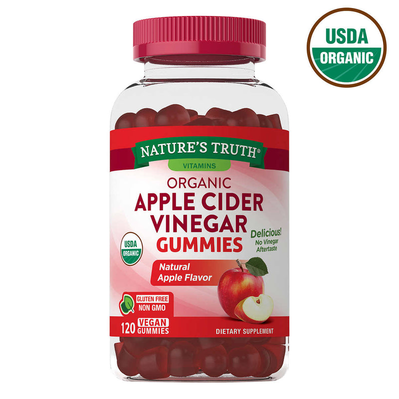 Nature's Truth USDA Organic Apple Cider Vinegar 500 mg., 120 Gummies ) | Home Deliveries