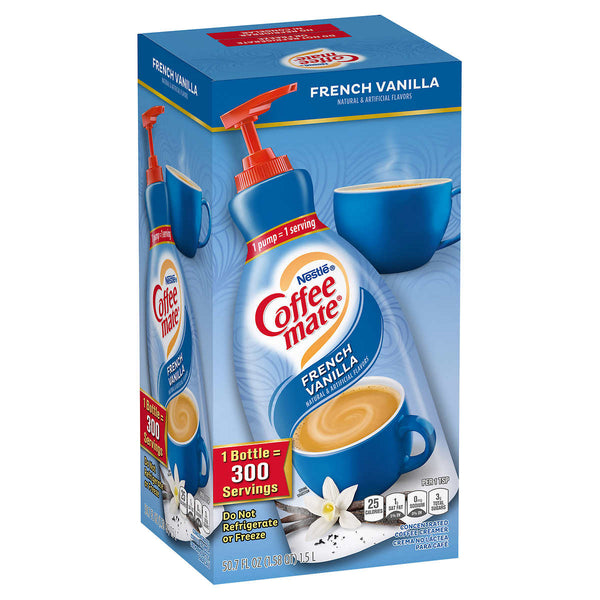 Nestle Coffee-mate Coffee Creamer, French Vanilla, Pump Bottle, 50.7 fl oz ) | Home Deliveries