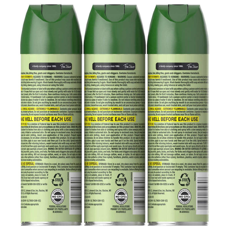 OFF! Deep Woods Dry Insect Repellent Spray, 3-pack, 6 oz ) | Home Deliveries