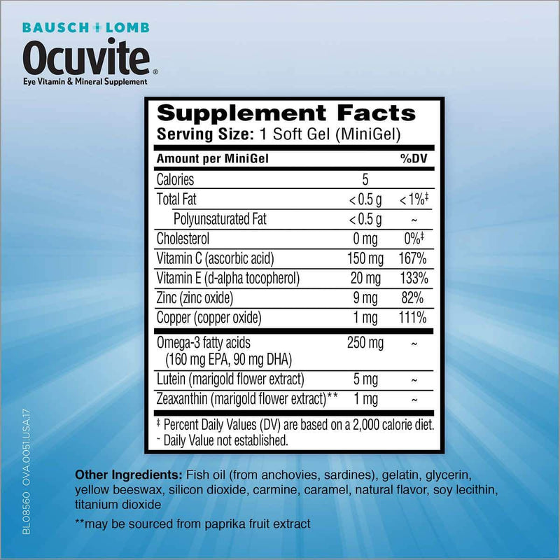 Ocuvite Adult 50+, 150 Soft Gels