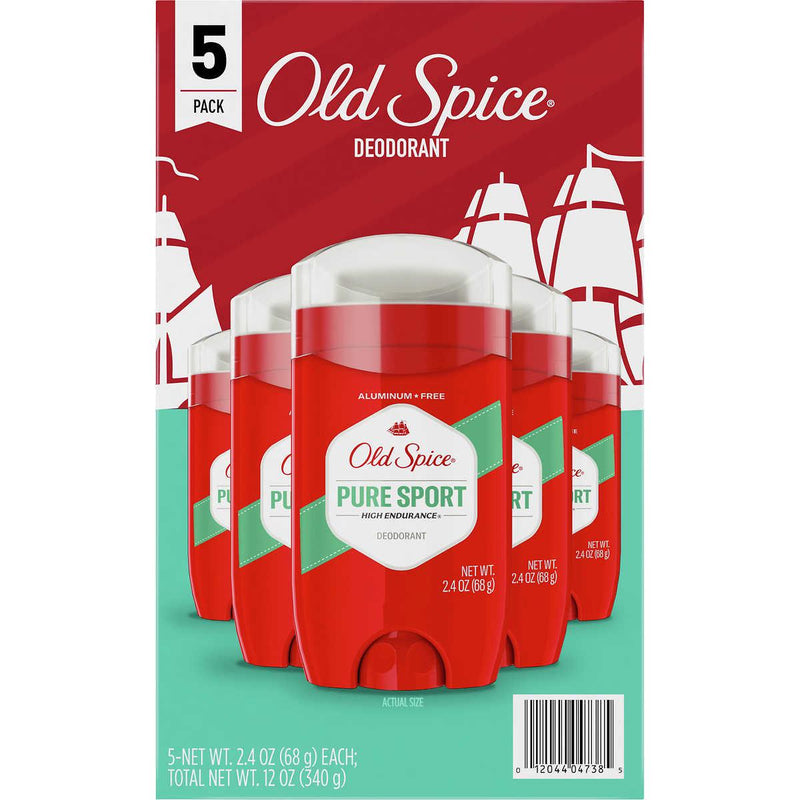 Old Spice Pure Sport High Endurance Deodorant, 2.4 oz, 5-count ) | Home Deliveries