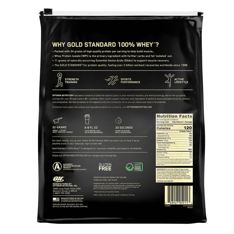 Optimum Nutrition Gold Standard 100% Whey Protein, 80 Servings