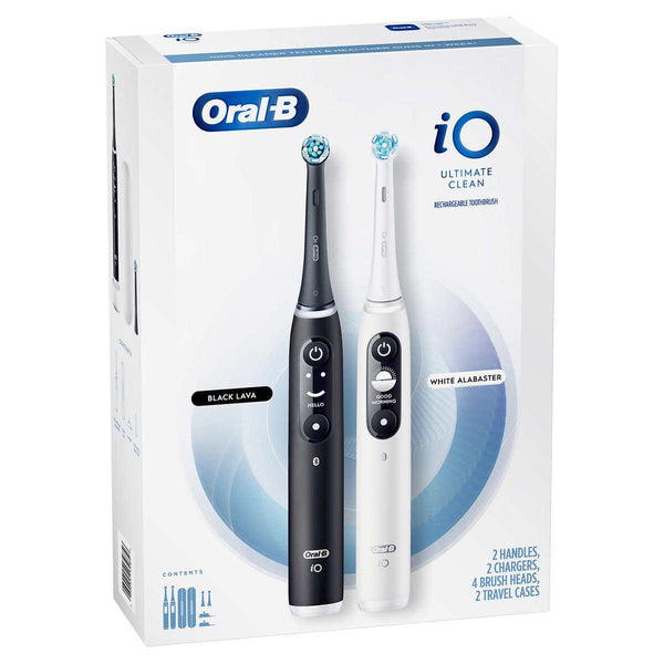 Oral-B iO Ultimate Clean Rechargeable Toothbrush 2-pack with Travel Cases ) | Home Deliveries