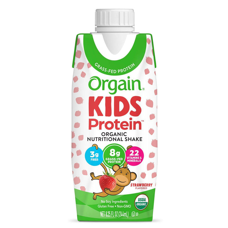 Orgain Kids Protein Organic Nutritional Shake, Strawberry (8.25 fl. oz., 12 pk.)