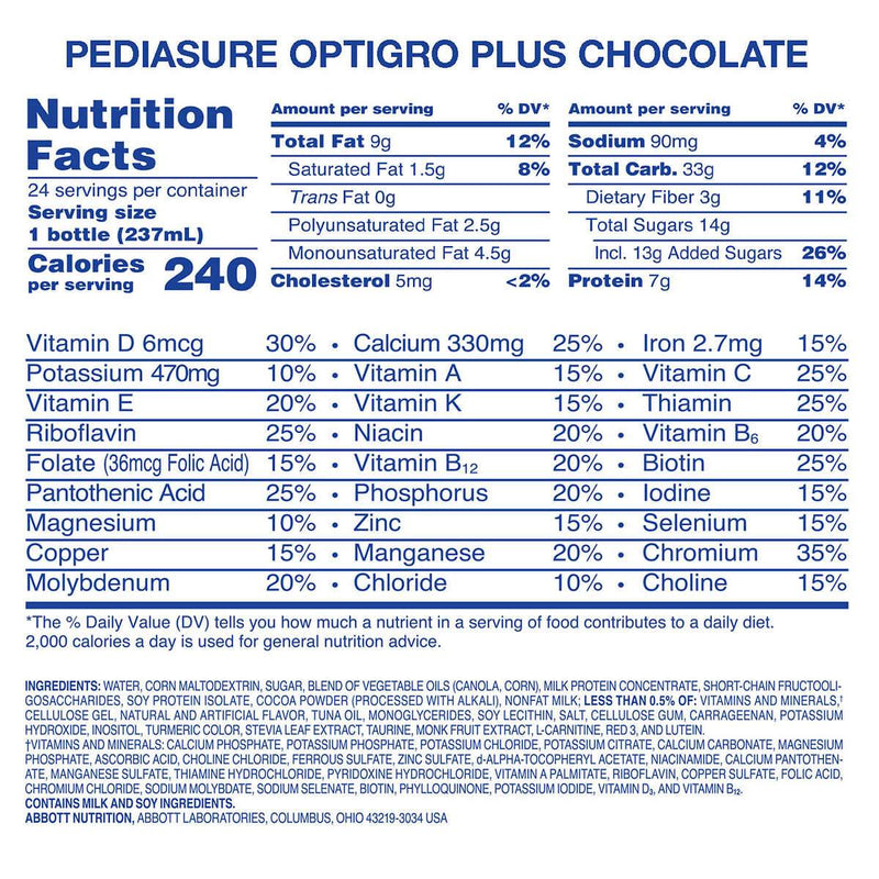 PediaSure OptiGRO Plus Kids Shake 8 fl oz., 24-count - Home Deliveries