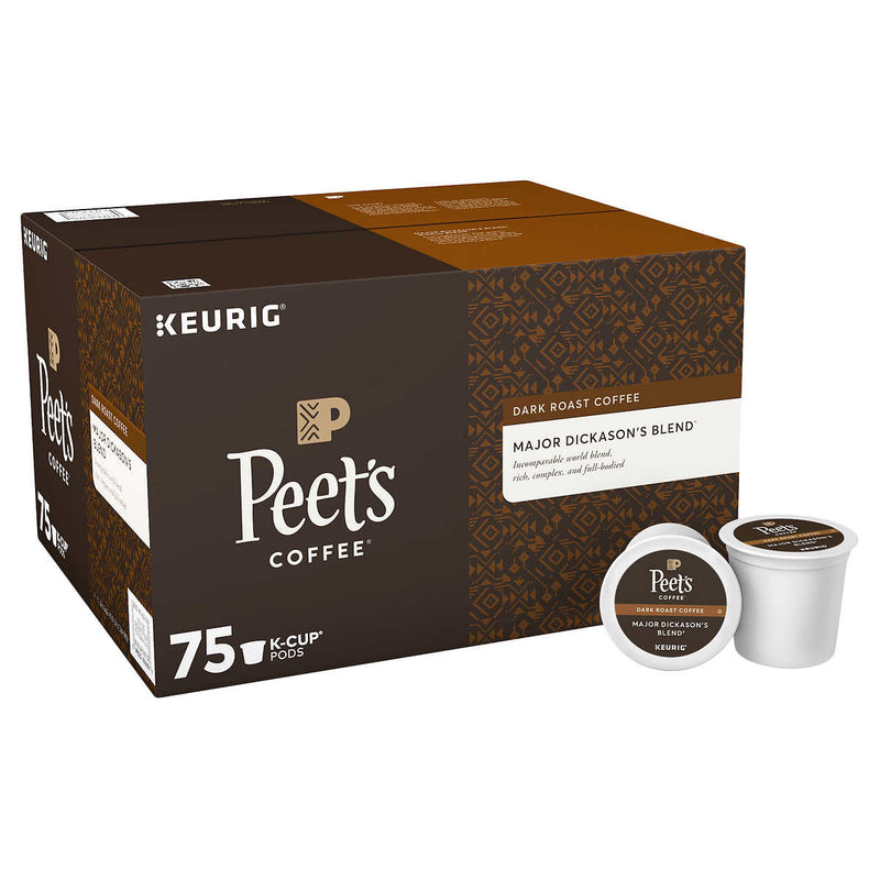 Peet's Coffee Major Dickason's Blend K-Cup Pod, 75-count ) | Home Deliveries